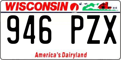 WI license plate 946PZX