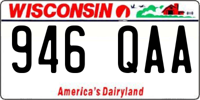 WI license plate 946QAA