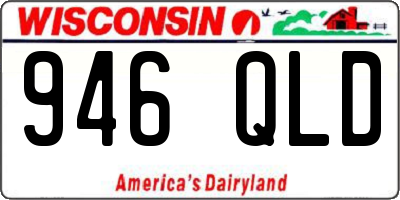 WI license plate 946QLD