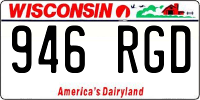 WI license plate 946RGD