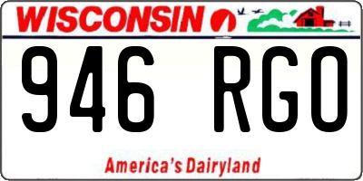 WI license plate 946RGO