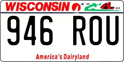 WI license plate 946ROU