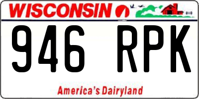 WI license plate 946RPK