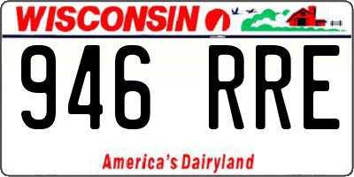 WI license plate 946RRE