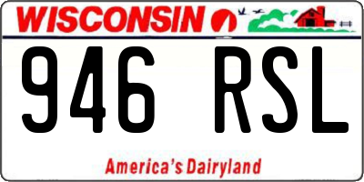 WI license plate 946RSL