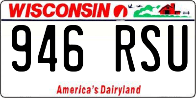 WI license plate 946RSU