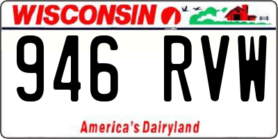 WI license plate 946RVW