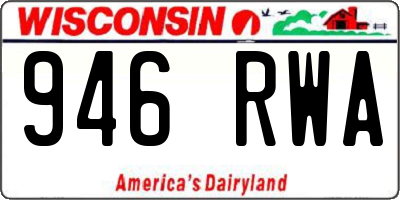 WI license plate 946RWA