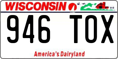 WI license plate 946TOX
