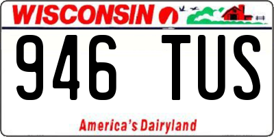 WI license plate 946TUS