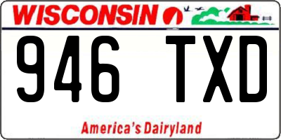 WI license plate 946TXD