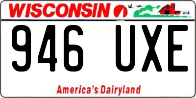 WI license plate 946UXE