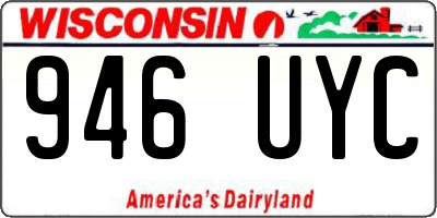 WI license plate 946UYC