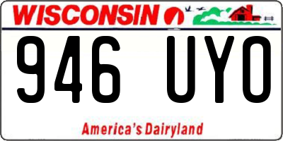 WI license plate 946UYO