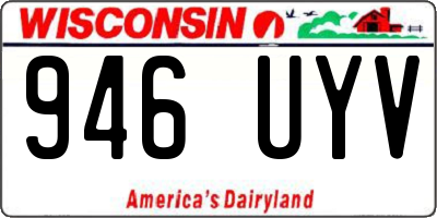 WI license plate 946UYV