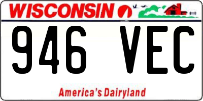 WI license plate 946VEC