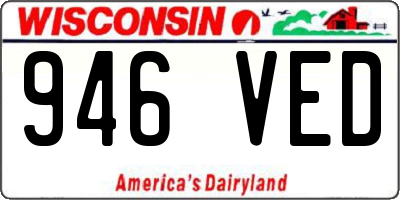 WI license plate 946VED