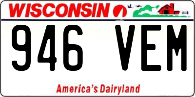 WI license plate 946VEM