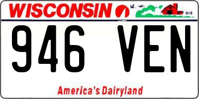 WI license plate 946VEN