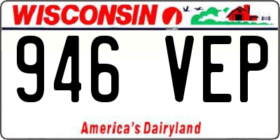 WI license plate 946VEP