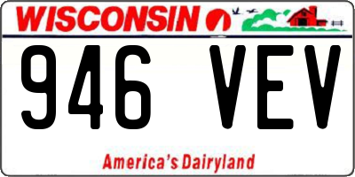 WI license plate 946VEV