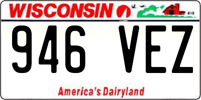 WI license plate 946VEZ