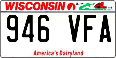 WI license plate 946VFA