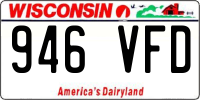 WI license plate 946VFD