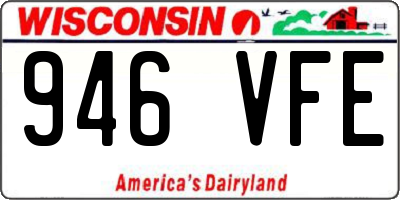 WI license plate 946VFE