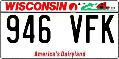 WI license plate 946VFK