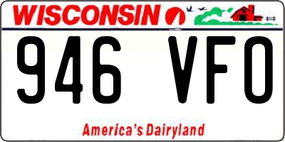 WI license plate 946VFO