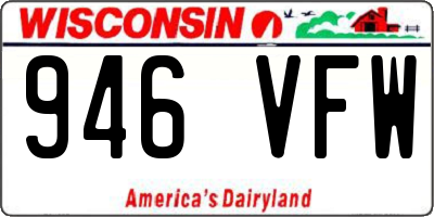 WI license plate 946VFW