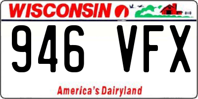 WI license plate 946VFX