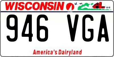 WI license plate 946VGA
