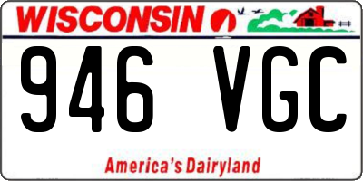 WI license plate 946VGC