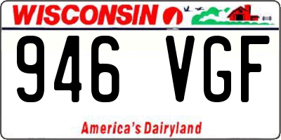 WI license plate 946VGF