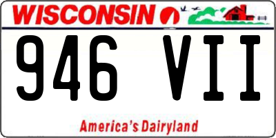 WI license plate 946VII