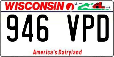 WI license plate 946VPD