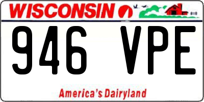 WI license plate 946VPE