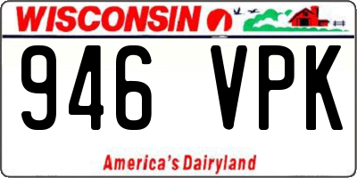 WI license plate 946VPK