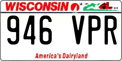 WI license plate 946VPR