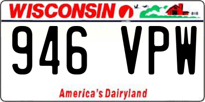 WI license plate 946VPW
