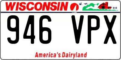 WI license plate 946VPX
