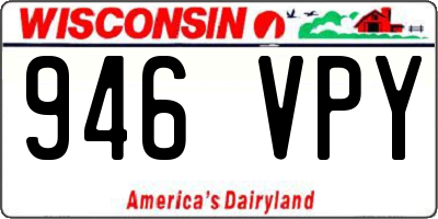 WI license plate 946VPY