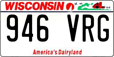 WI license plate 946VRG