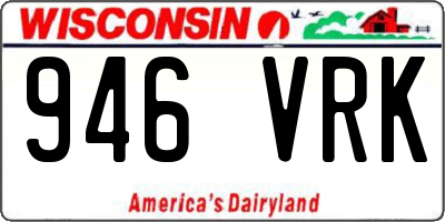 WI license plate 946VRK