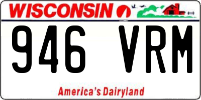 WI license plate 946VRM