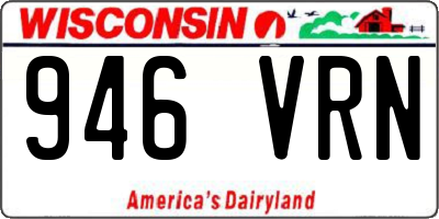 WI license plate 946VRN