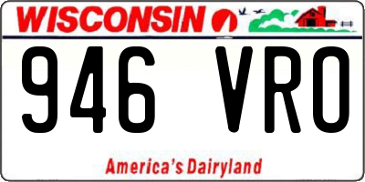 WI license plate 946VRO