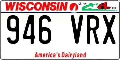 WI license plate 946VRX